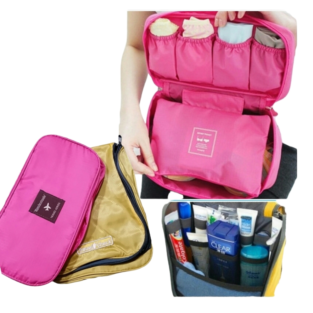 Travel Toiletries Tote and Travel Undergarment Bag